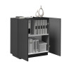 Armoire de bureau moderne H 86 cm anthracite mat Essly