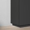 Armoire de bureau moderne H 86 cm anthracite mat Essly