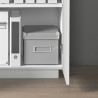 Armoire basse de bureau moderne blanc mat Essly