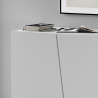 Armoire basse de bureau moderne blanc mat Essly