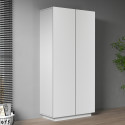 Armoire de bureau moderne H 166 cm blanc mat Essly