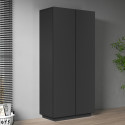 Armoire de bureau moderne H 166 cm anthracite mat Essly