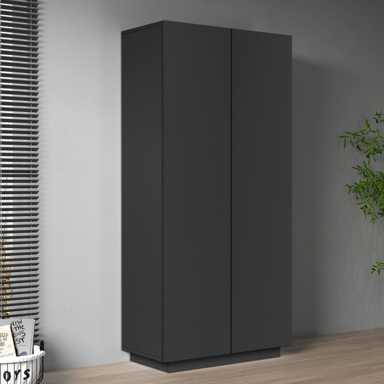 Armoire de bureau moderne H 166 cm anthracite mat Essly