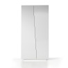 Armoire haute de bureau moderne blanc mat Essly