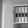 Armoire haute de bureau moderne blanc mat Essly