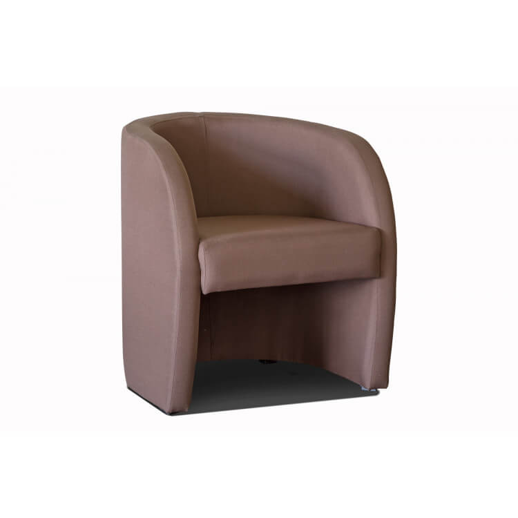 Fauteuil cabriolet en tissu coloris marron Adelie