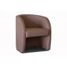 Fauteuil cabriolet en tissu coloris marron Adelie