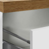 Colonne de cuisine 2 tiroirs blanc/chêne wotan Solena