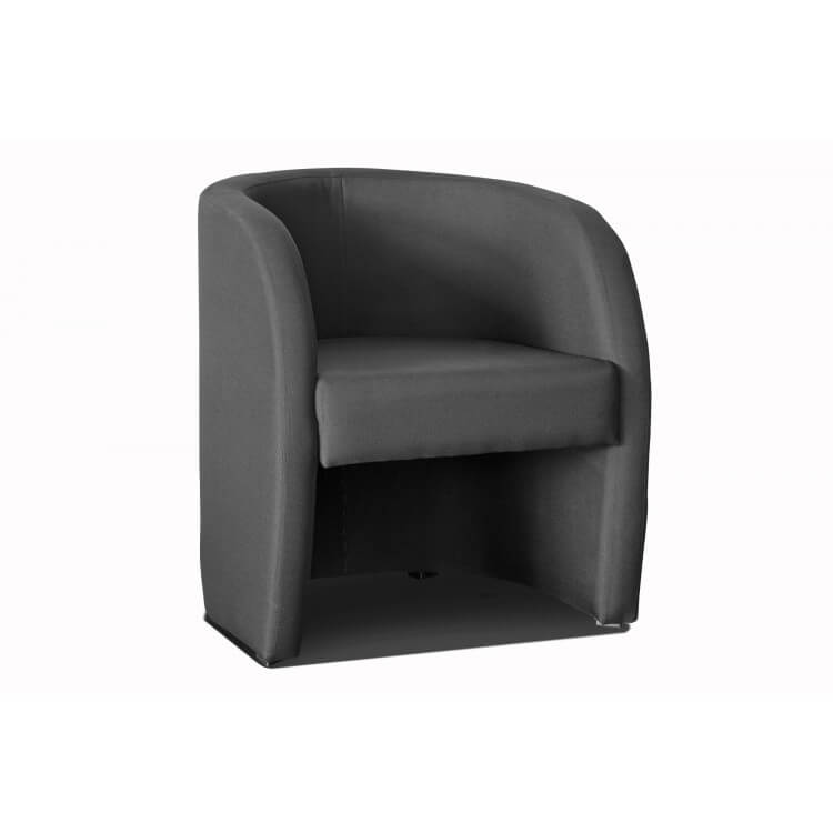 Fauteuil cabriolet en tissu coloris anthracite Adelie