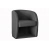 Fauteuil cabriolet en tissu coloris anthracite Adelie