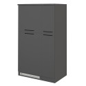Meuble pour frigo encastrable 90 cm anthracite mat/b&eacute;ton Solena