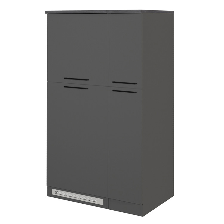 Meuble pour frigo encastrable 90 cm anthracite mat/béton Solena
