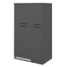 Meuble pour frigo encastrable 90 cm anthracite mat/béton Solena