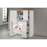 Meuble pour frigo encastrable 90 cm blanc/chêne wotan Solena