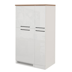 Meuble pour frigo encastrable 90 cm blanc/chêne wotan Solena