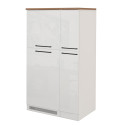 Meuble pour frigo encastrable 90 cm blanc/ch&ecirc;ne wotan Solena