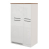 Meuble pour frigo encastrable 90 cm blanc/chêne wotan Solena