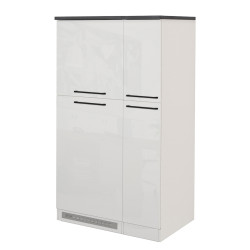 Meuble pour frigo encastrable 90 cm blanc/béton Solena