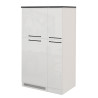 Meuble pour frigo encastrable 90 cm blanc/béton Solena