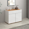 Buffet/bahut moderne 80 cm blanc/chêne wotan Grana