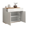 Buffet/bahut moderne 80 cm blanc/chêne wotan Grana
