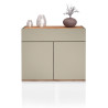 Buffet/bahut moderne 80 cm taupe/chêne wotan Grana