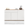 Buffet/bahut moderne 120 cm blanc/chêne wotan Grana