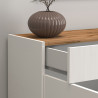 Buffet/bahut moderne 120 cm blanc/chêne wotan Grana