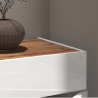 Buffet/bahut moderne 120 cm blanc/chêne wotan Grana