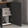 Buffet/bahut moderne 120 cm anthracite mat/chêne wotan Grana