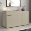 Buffet/bahut moderne 120 cm taupe/ch&ecirc;ne wotan Grana