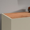 Buffet/bahut moderne 120 cm taupe/chêne wotan Grana