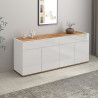 Buffet/bahut moderne 160 cm blanc/chêne wotan Grana