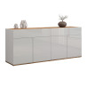 Buffet/bahut moderne 160 cm blanc/chêne wotan Grana