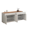 Buffet/bahut moderne 160 cm blanc/chêne wotan Grana