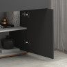 Buffet/bahut moderne 160 cm anthracite mat/chêne wotan Grana