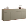 Buffet/bahut moderne 160 cm taupe/chêne wotan Grana