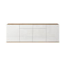Buffet/bahut moderne 200 cm blanc/chêne wotan Grana