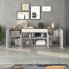 Buffet/bahut moderne 200 cm blanc/chêne wotan Grana