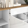 Buffet/bahut moderne 200 cm blanc/chêne wotan Grana