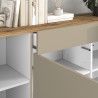 Buffet/bahut moderne 200 cm taupe/chêne wotan Grana