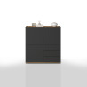 Buffet haut moderne anthracite mat/chêne wotan Grana