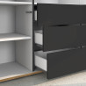 Buffet haut moderne anthracite mat/chêne wotan Grana