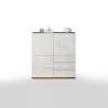 Buffet haut moderne blanc/chêne wotan Grana