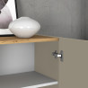 Buffet haut moderne taupe/chêne wotan Grana