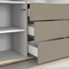Buffet haut moderne taupe/chêne wotan Grana