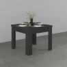 Table de salle à manger extensible 90/180 cm anthracite mat Jessica