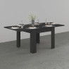 Table de salle à manger extensible 90/180 cm anthracite mat Jessica