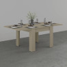 Table de salle à manger extensible 90/180 cm coloris taupe Jessica