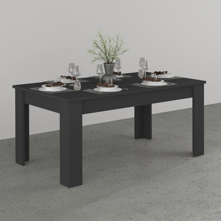 Table de salle à manger extensible 140/190 cm anthracite mat Jessica